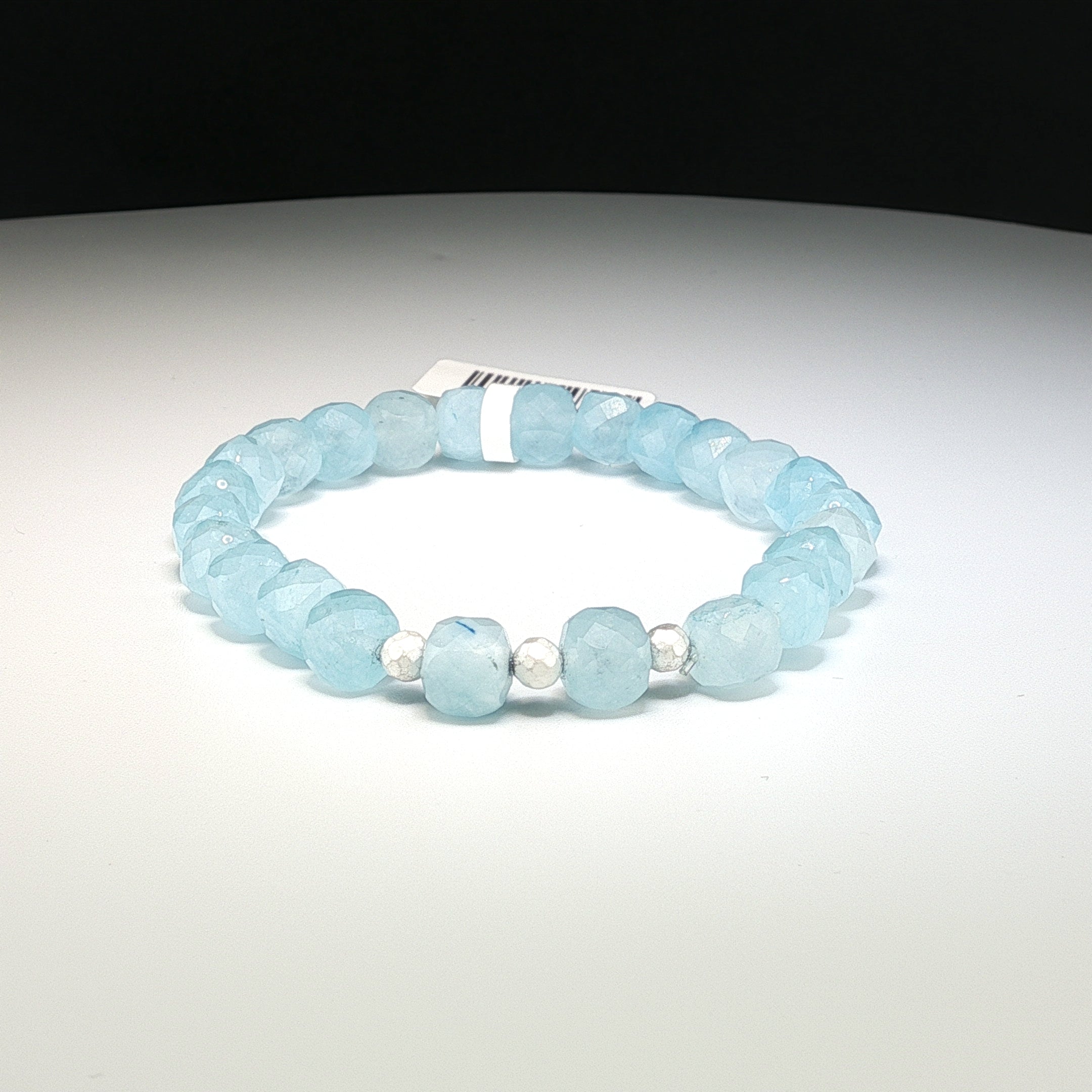 Aquamarin Armband mit 925 Silber