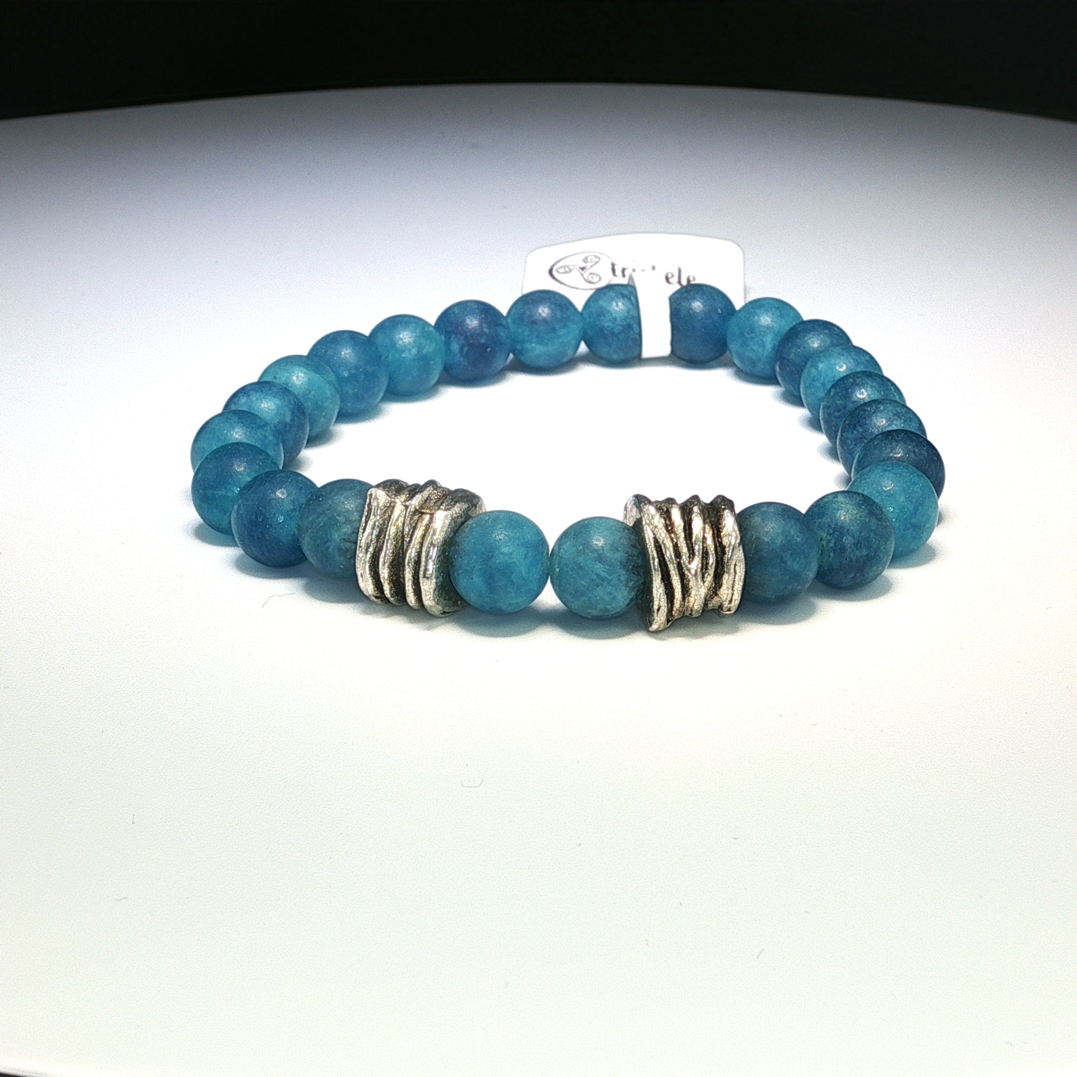 blaues Apatit Armband