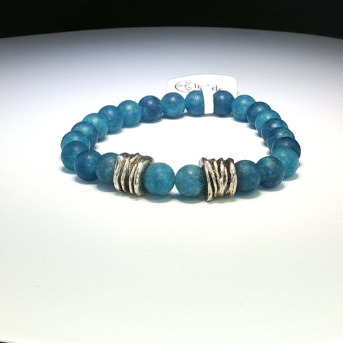 blaues Apatit Armband