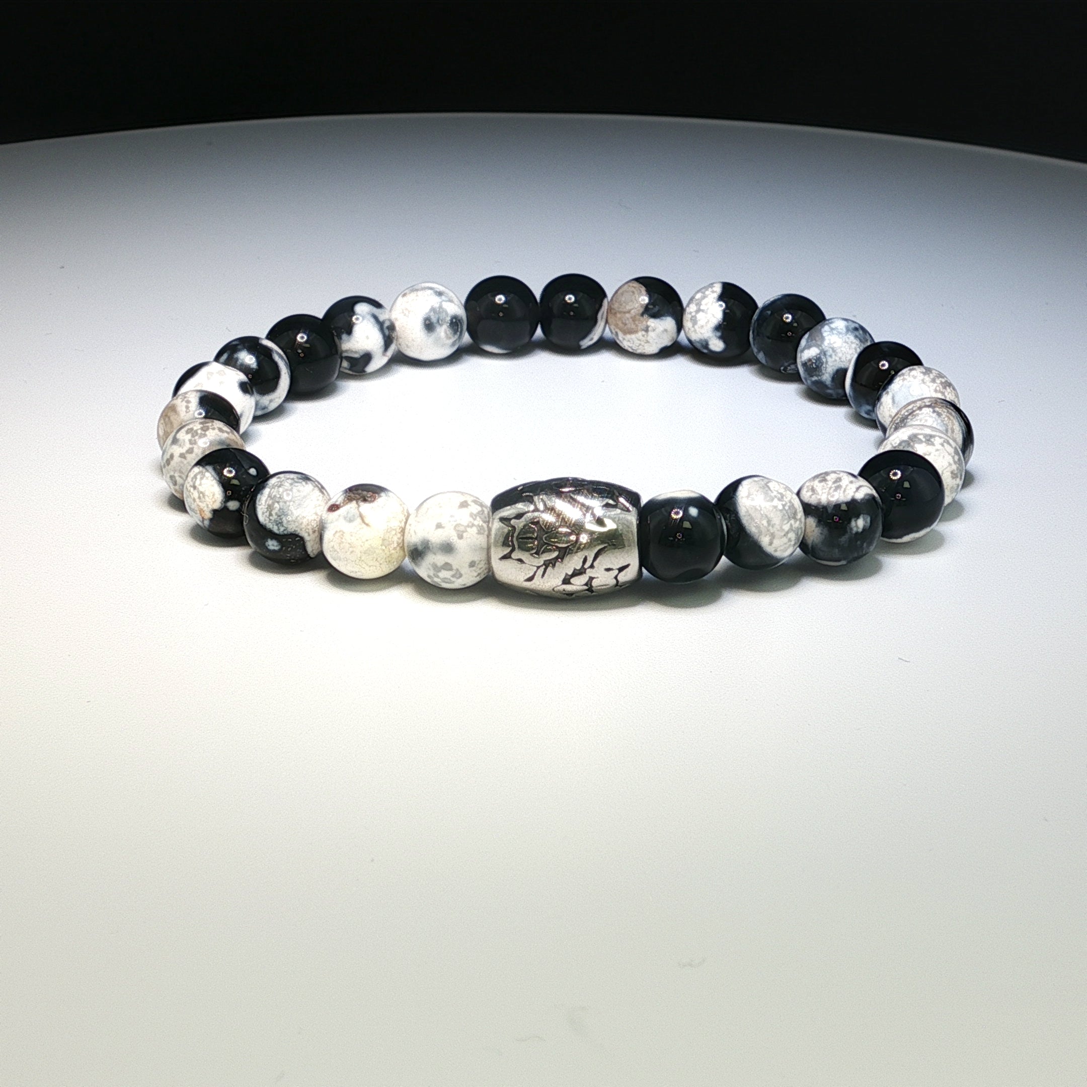 Zebra Marmor Armband