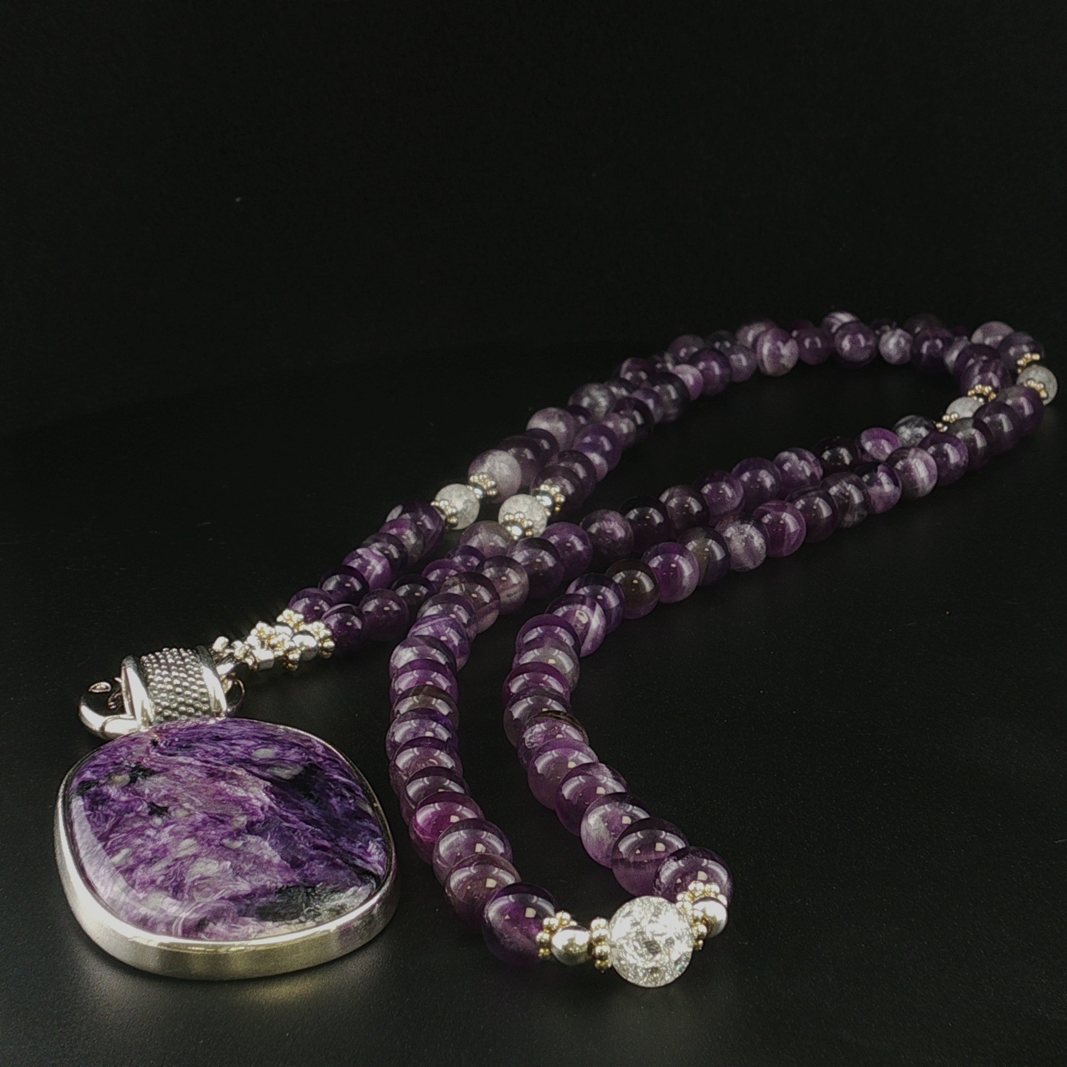 Amethyst & Bergkristall Halskette