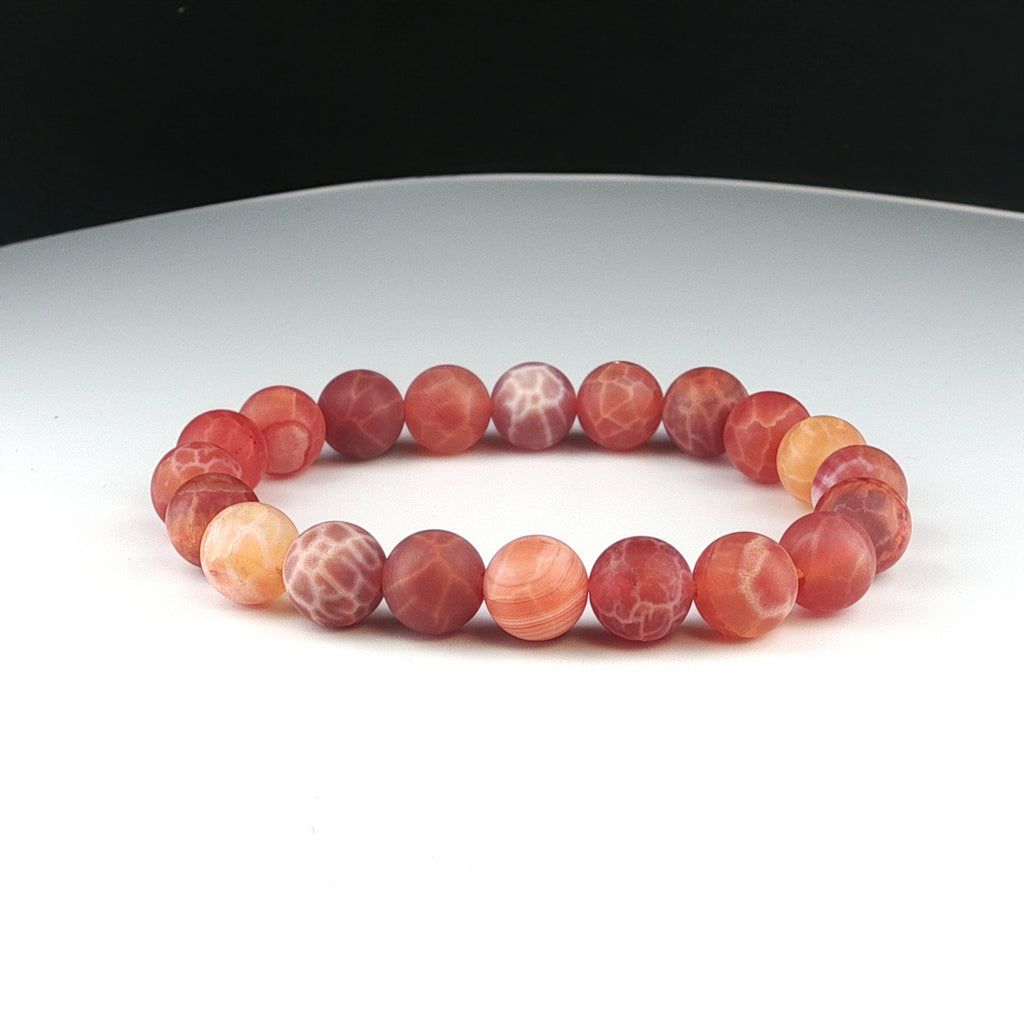 Feuer Achat Armband