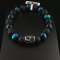 Lavastein & türkis Tigerauge Armband