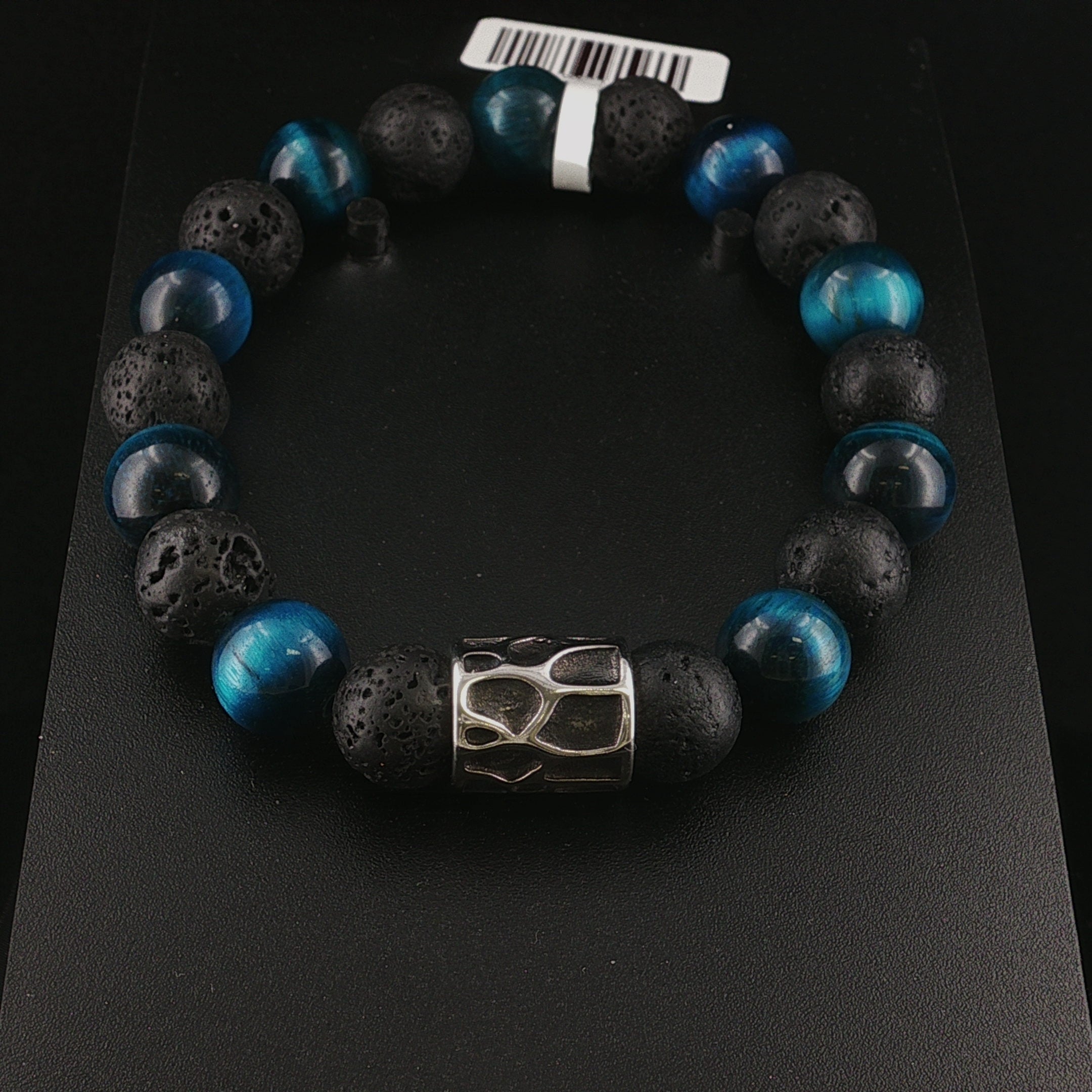 Lavastein & türkis Tigerauge Armband