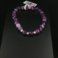 Amethyst-Armband mit Silber Akzenten