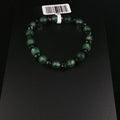 Armband mit grünem Chalcedon und schwarzem Turmalin (Schörl)