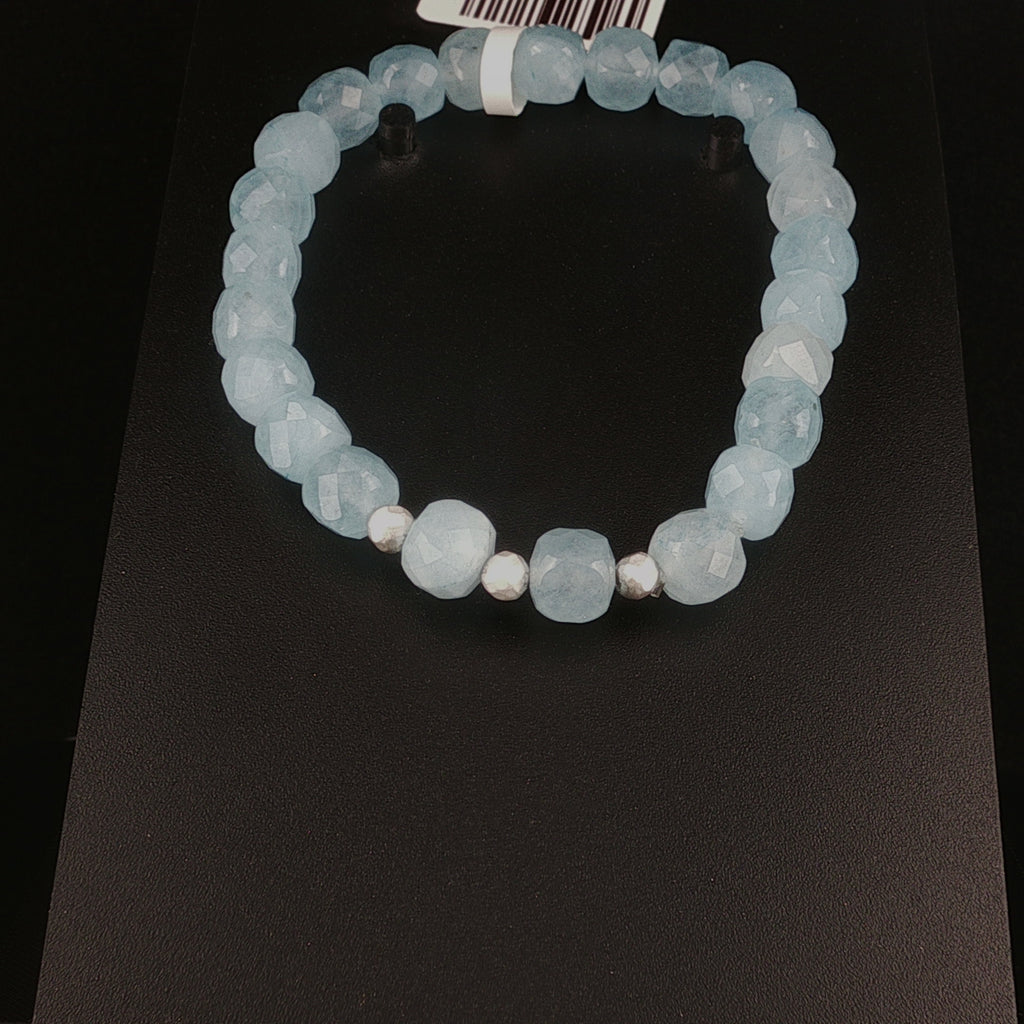 Aquamarin Armband mit 925 Silber