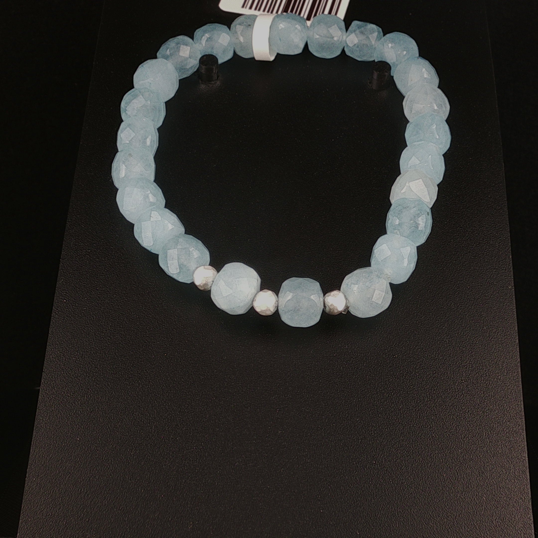 Aquamarin Armband mit 925 Silber