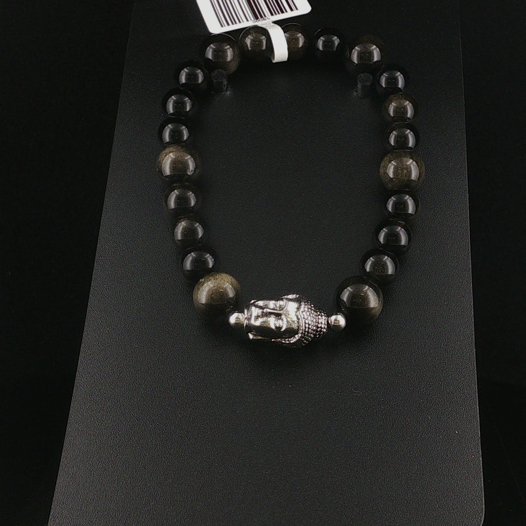 Gold Obsidian Armband