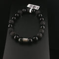 Regenbogen-Obsidian & Lavastein Armband