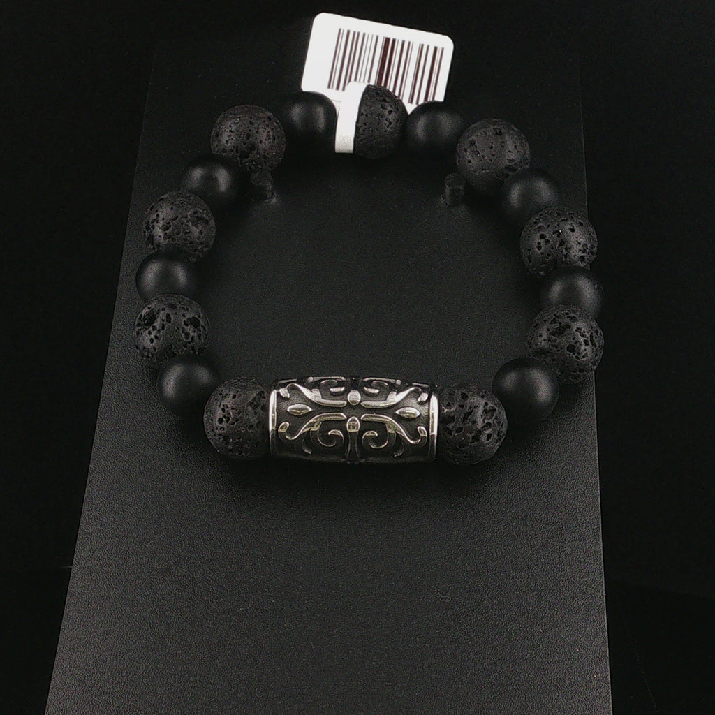 Lavastein & Onyx Armband