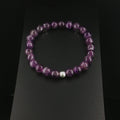 Exklusives Amethyst-Armband mit Akzentperle aus Silber