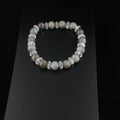 Edelstein-Armband aus Labradorit-Beads und facettiertem Bergkristall