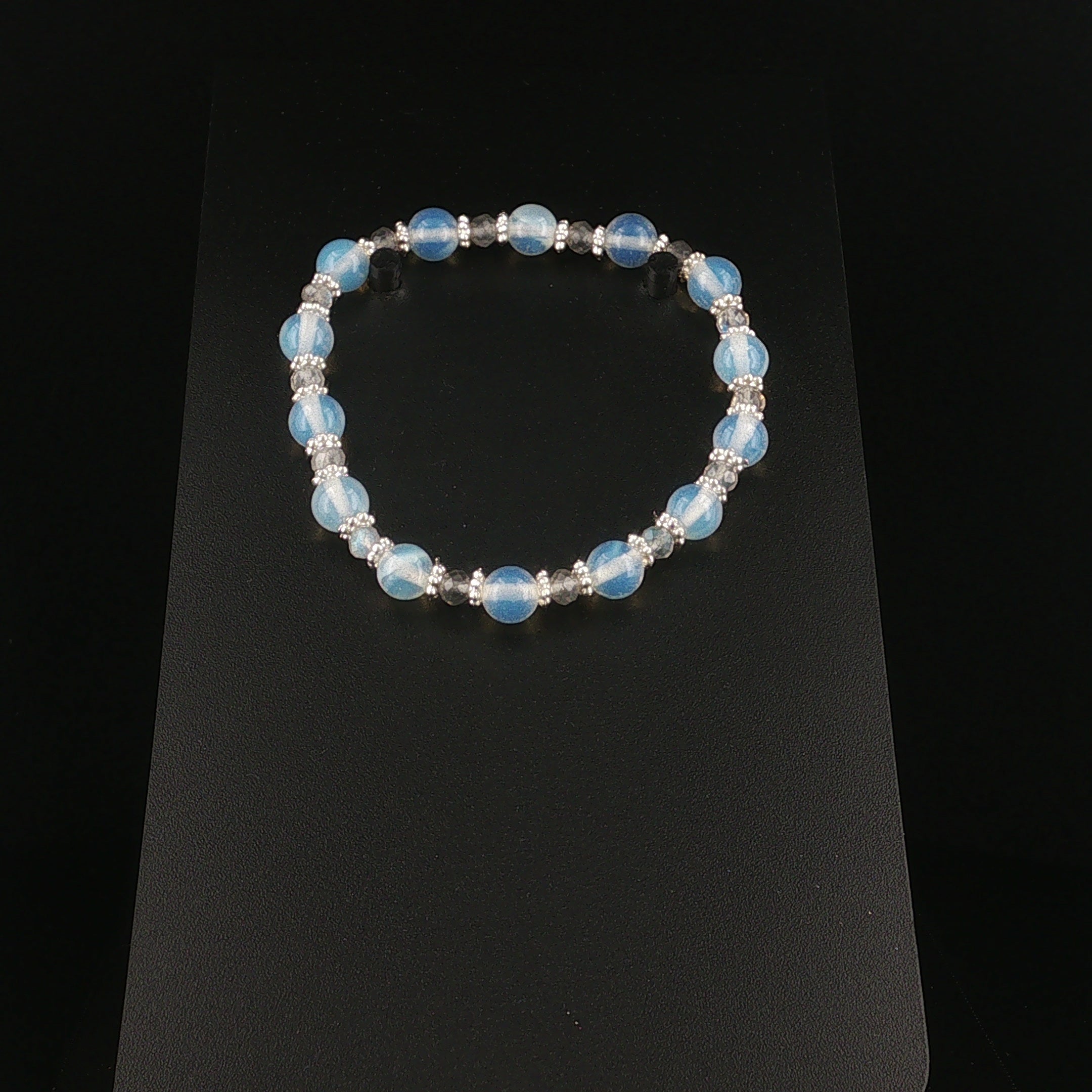 Opalith- und Labradorit Armband