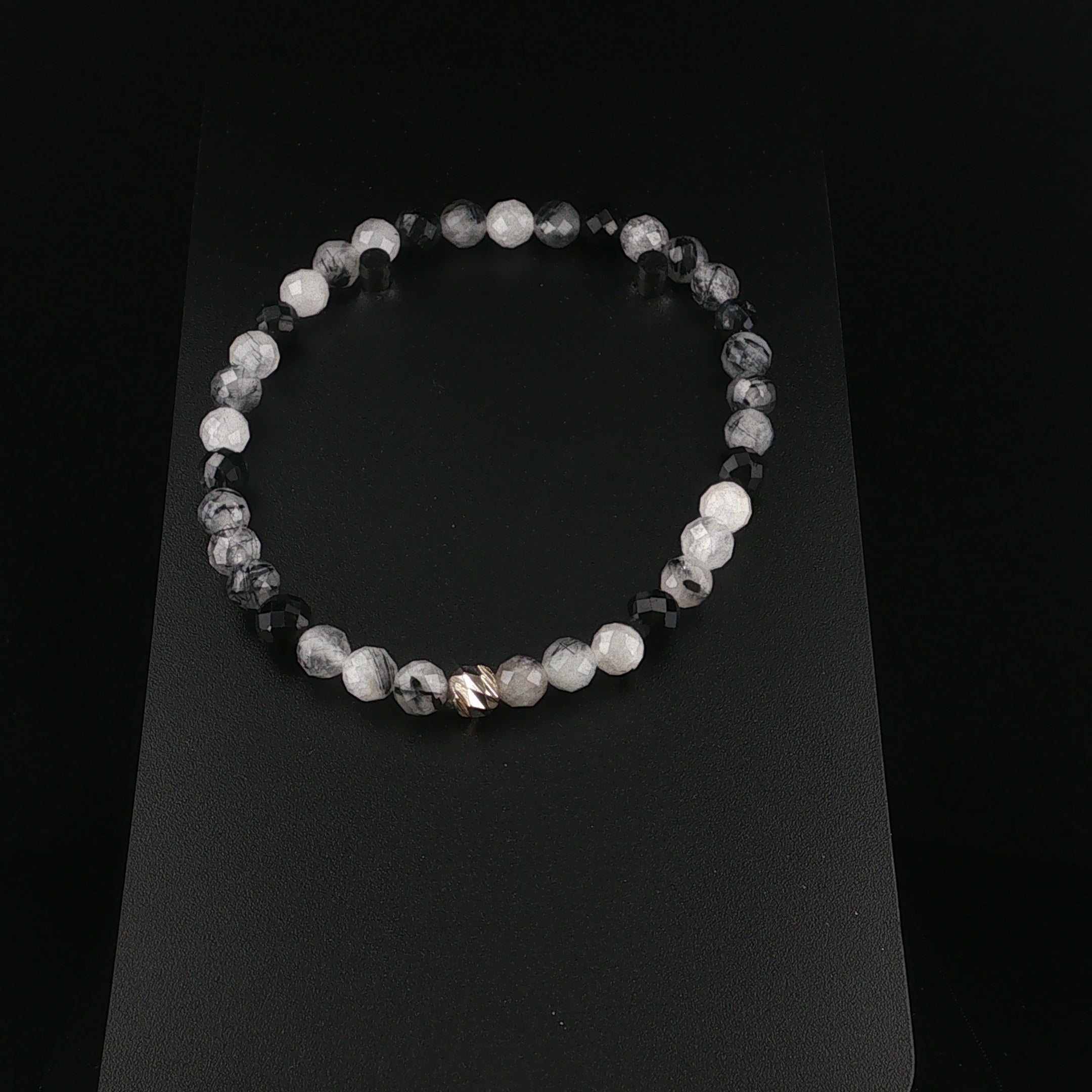 Armband mit facettiertem Turmalin-Quarz