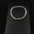 Exklusives Labradorit-Perlenarmband mit verzierten Silberelementen