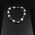 Armband aus Bergkristall und blauem Tigerauge