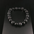 Onyx und Lavastein Perlenarmband in Matt-Schwarz