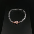 Bergkristall-Armband mit Lebensbaum-Charm aus Roségold