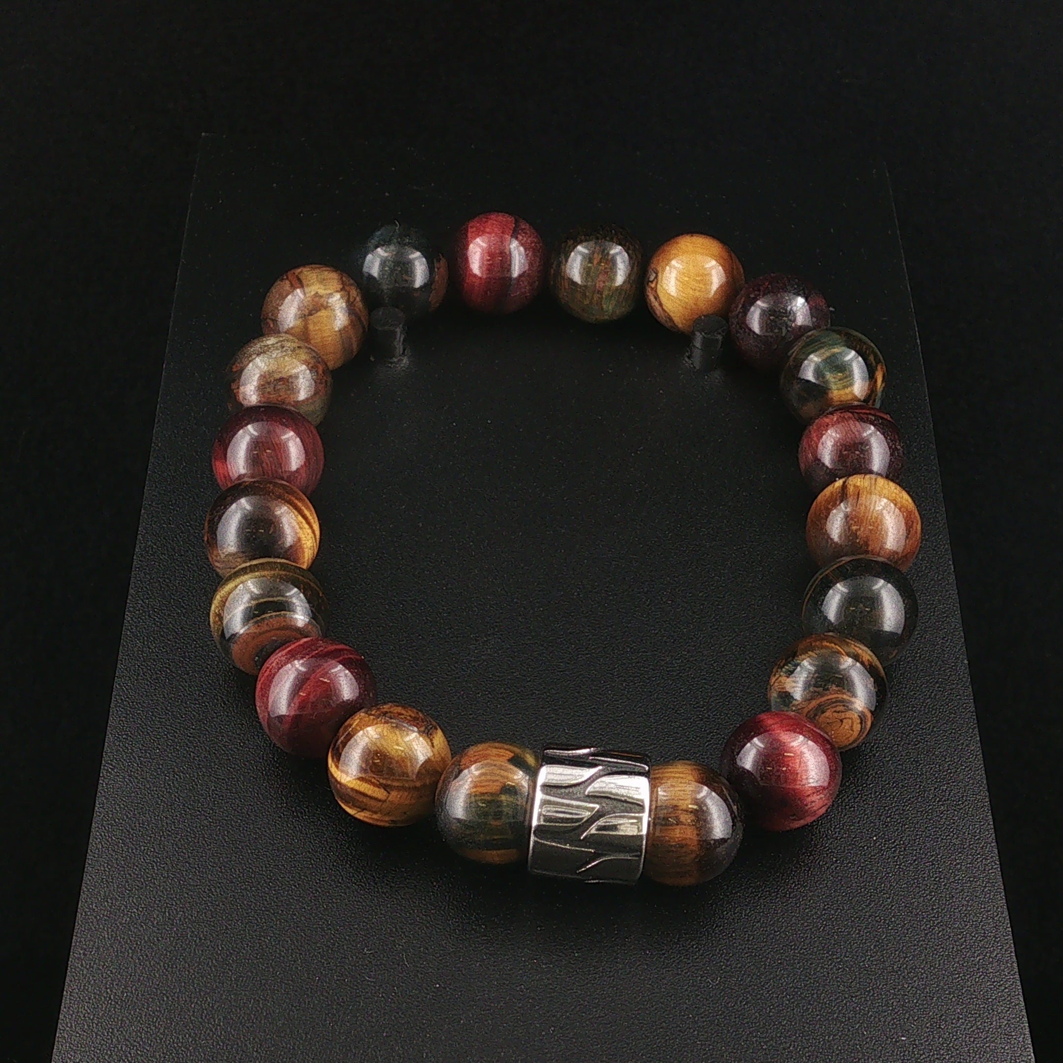 Mehrfarbiges Tigerauge-Armband