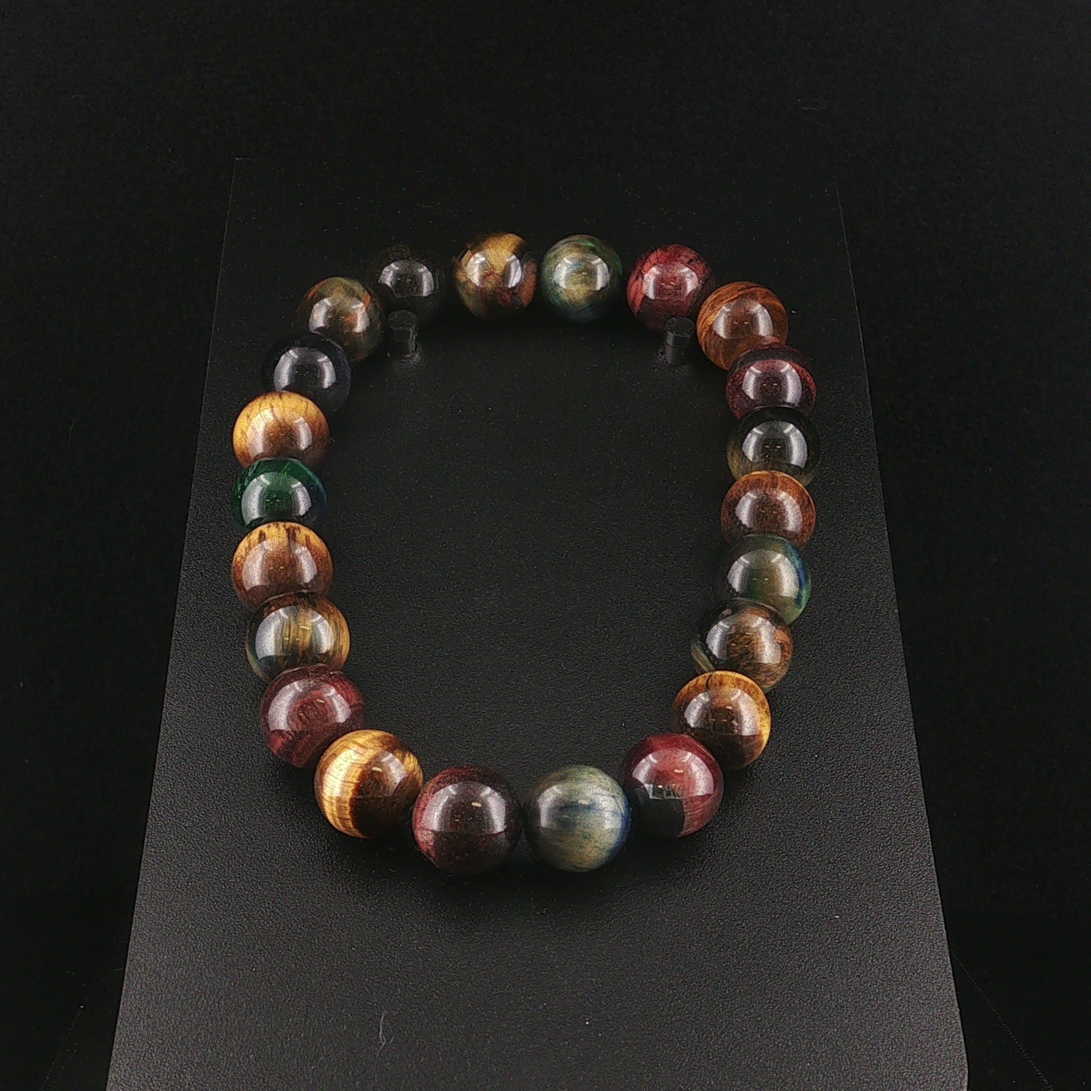 Mehrfarbiges Tigerauge-Armband