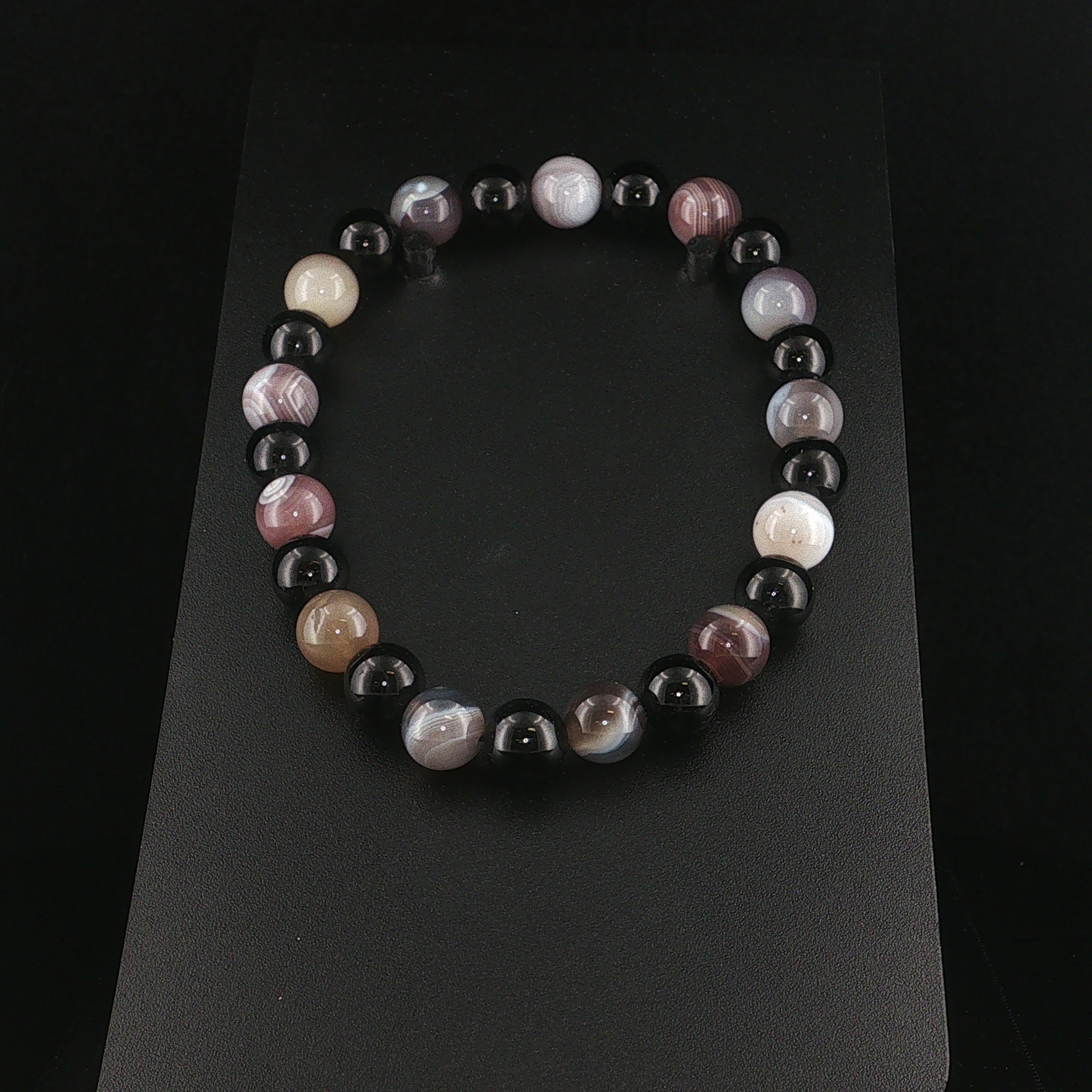 Botswana Achat und Turmalin Armband