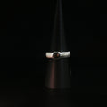 Solitärring aus Silber mit schwarzem Sternsaphir