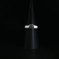 Solitärring aus Silber mit tiefblauem Sternsaphir