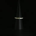 Zarter Smaragd-Solitärring aus Silber