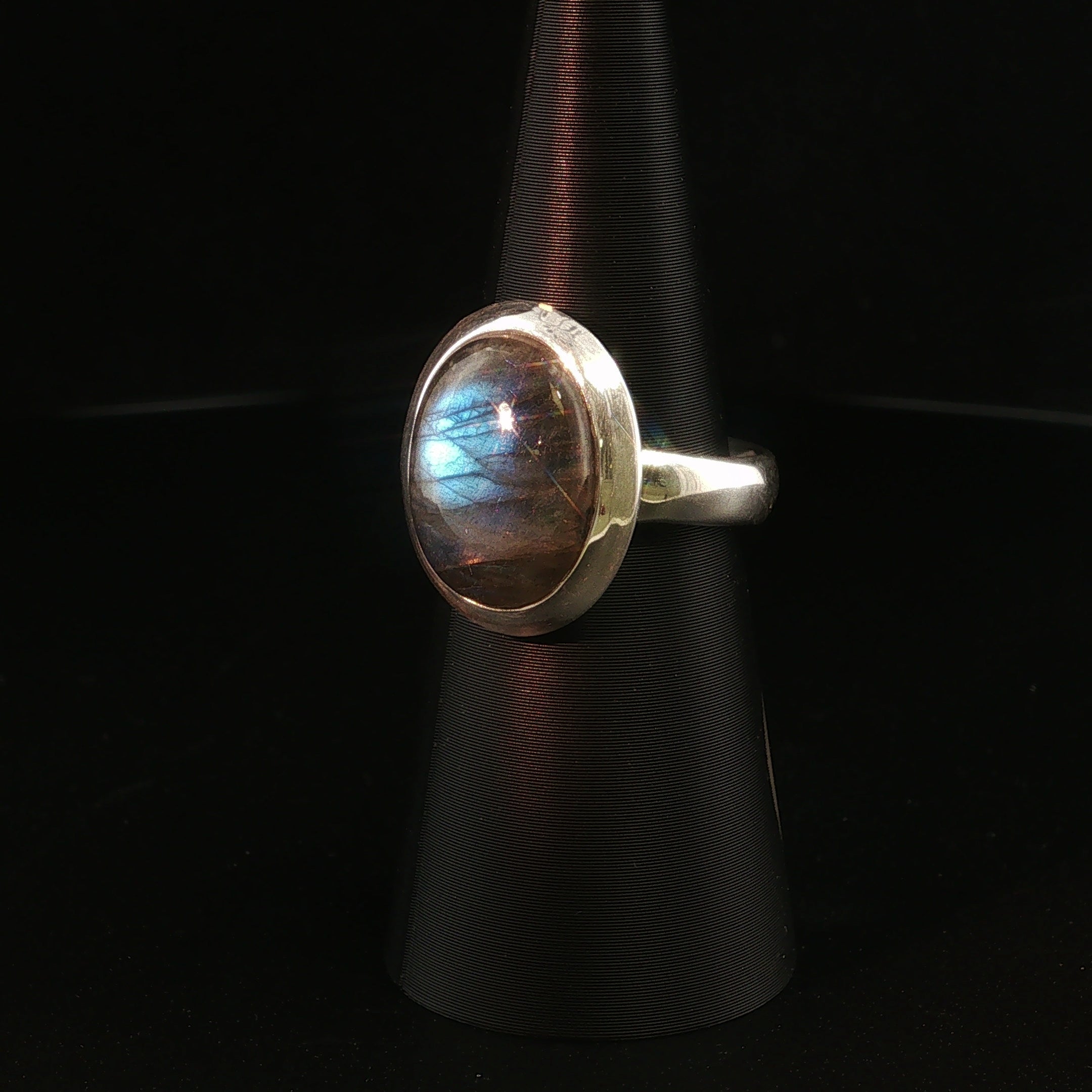 Labradorit Ring - oval Silber