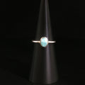 Eleganter Solitärring aus Silber mit ovalem Aquamarin