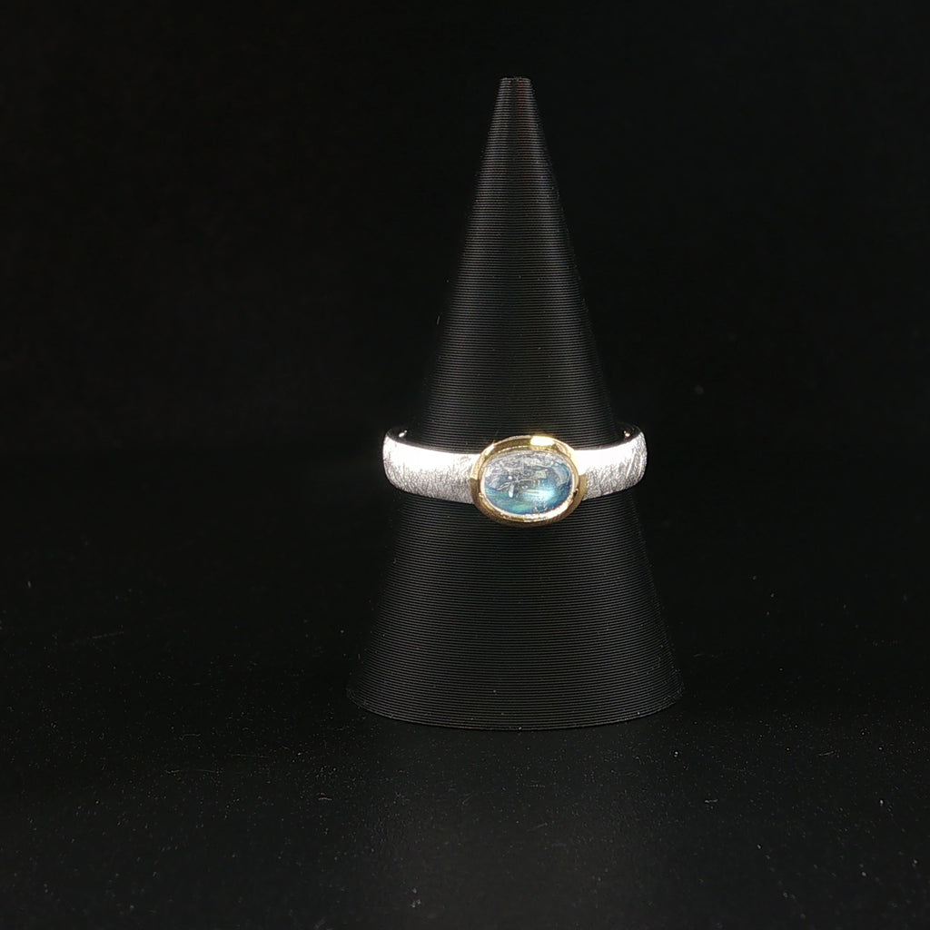 Regenbogen Mondstein Ring