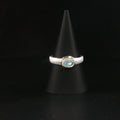 Regenbogen Mondstein Ring