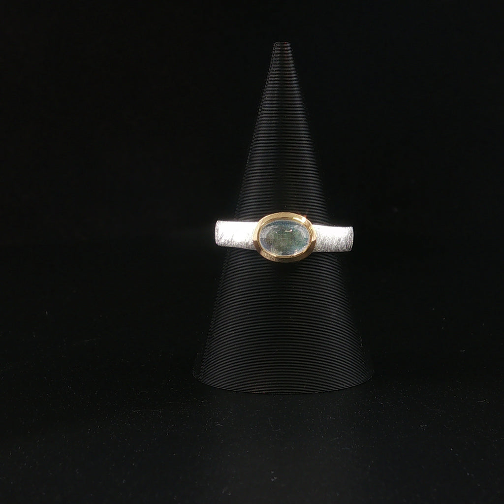 Regenbogen Mondstein Ring