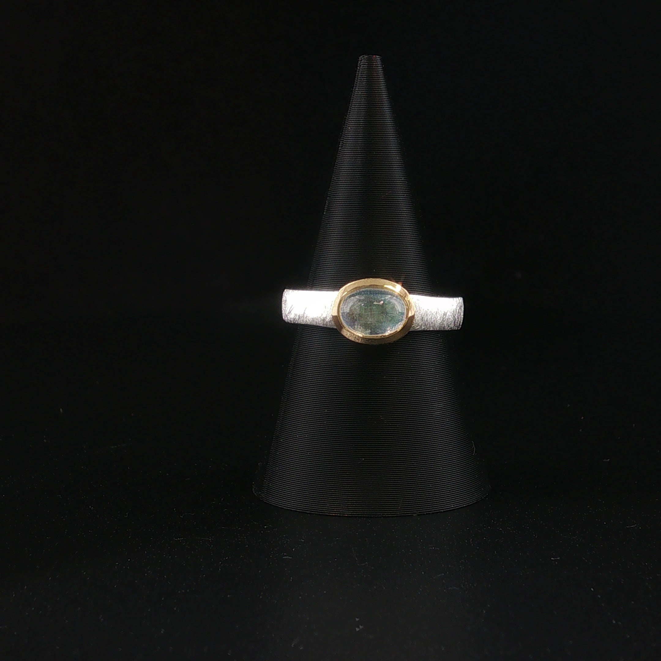 Regenbogen Mondstein Ring
