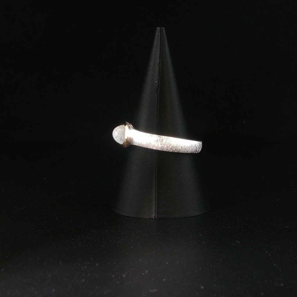 Regenbogen Mondstein Ring