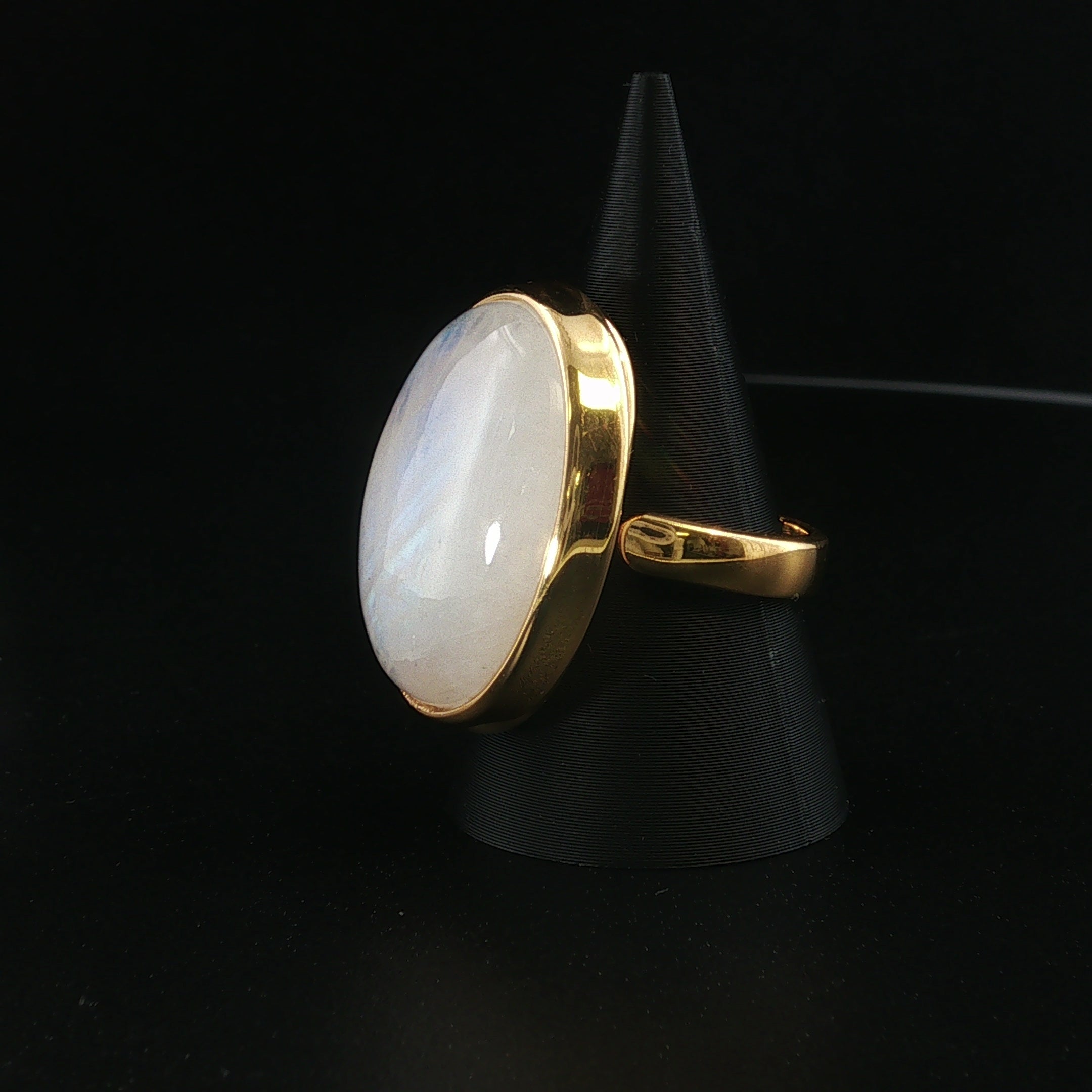 Regenbogen Mondstein Ring