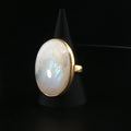 Regenbogen Mondstein Ring