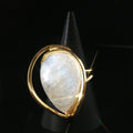 Regenbogen Mondstein Ring