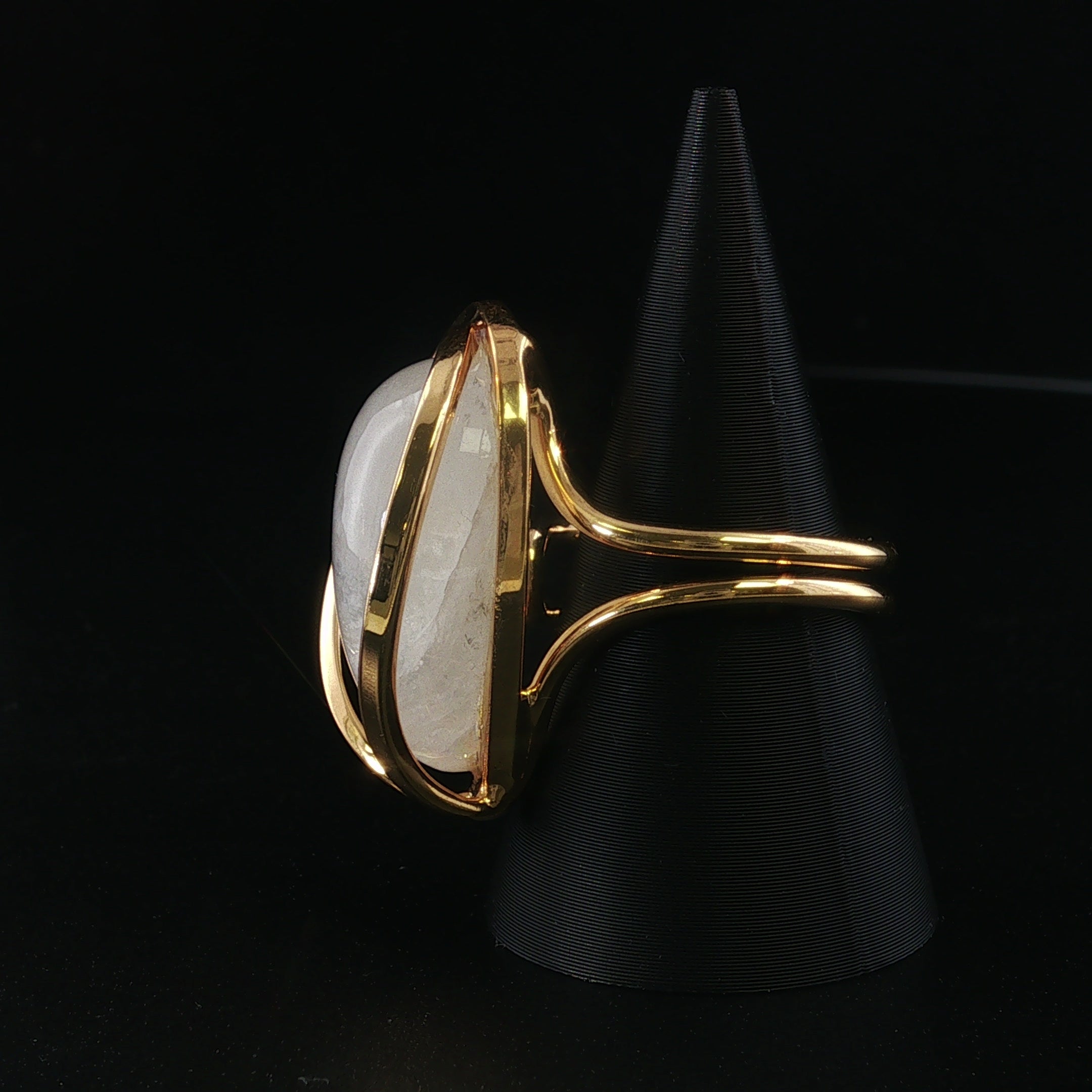 Regenbogen Mondstein Ring